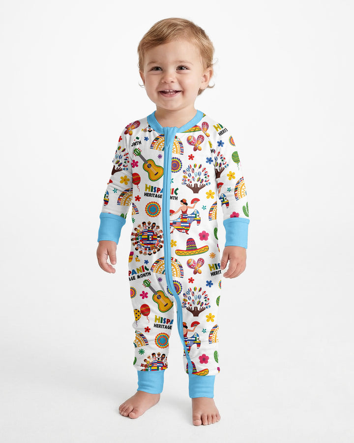 Hispanic Heritage Month Latin Childs With Flag Bamboo Convertible Zippy