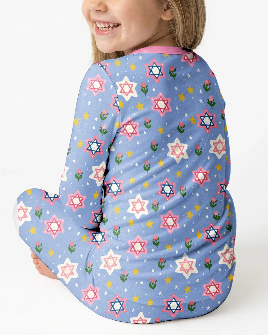 Starry Bloom Blessings Family Matching Bamboo Two Piece Long Sleeve Pajama Set