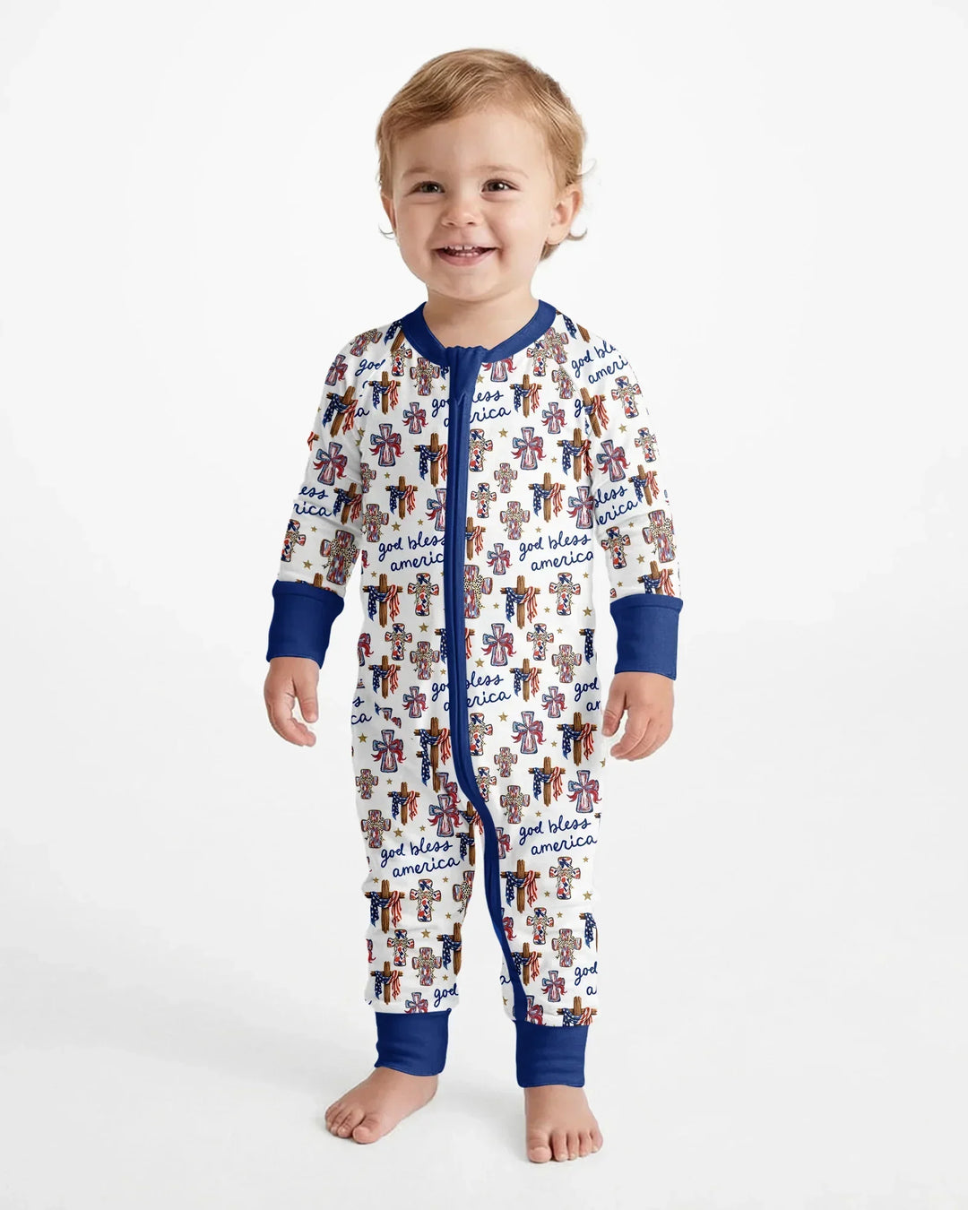God Bless America Family Matching Bamboo Convertible Zippy