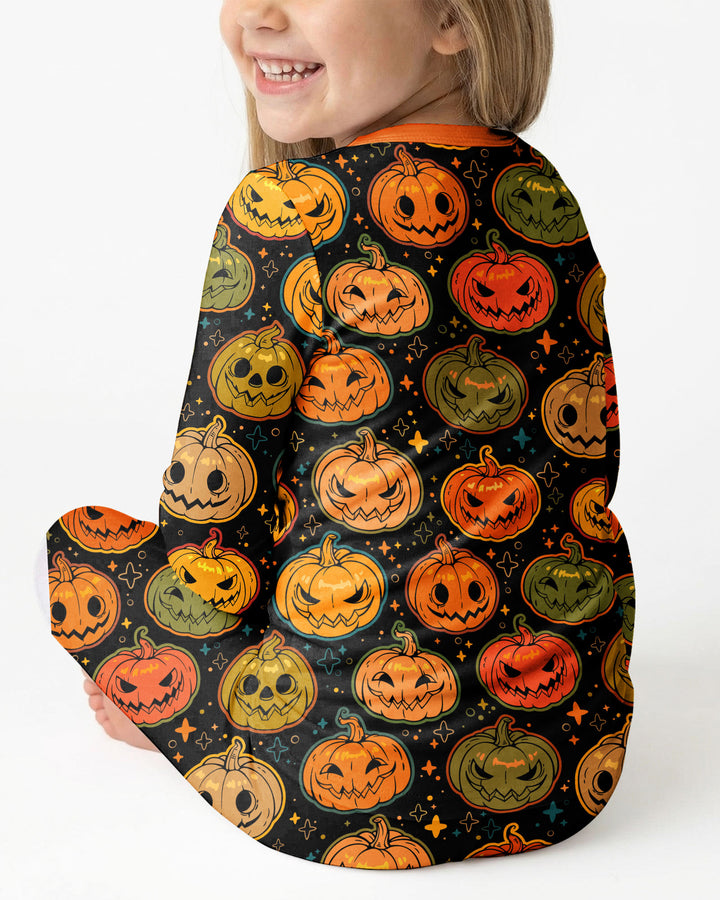 Jack O’ Lantern Nights Bamboo Two Piece Long Sleeve Pajama Set