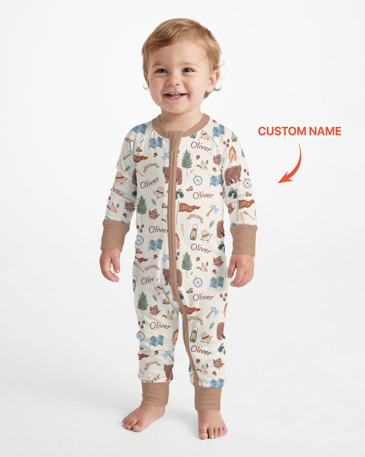 Custom Name Adventure Outdoors Bamboo Convertible Zippy
