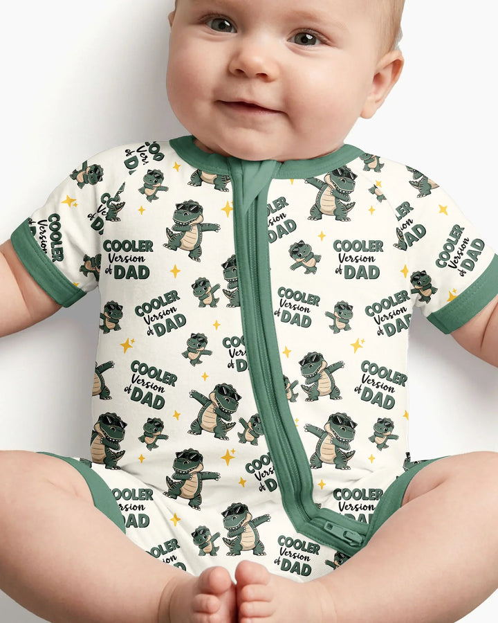 Cool Dino Daddy & Me Matching Bamboo Shorty Zippy
