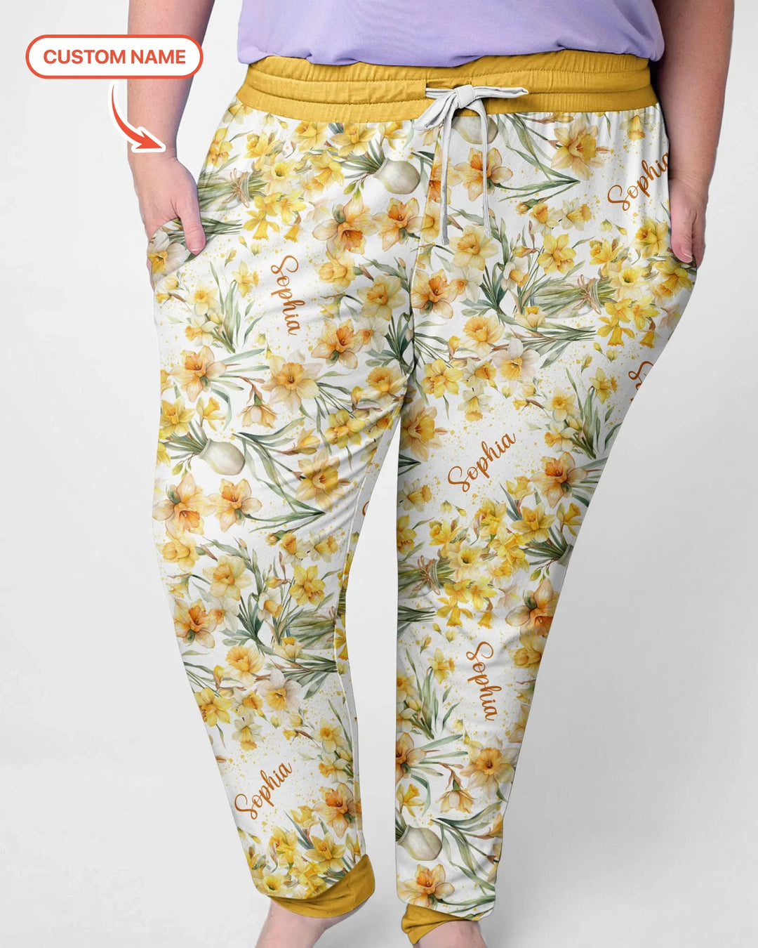 Custom Name Birth Month Flowers Bamboo Women Pajama Set