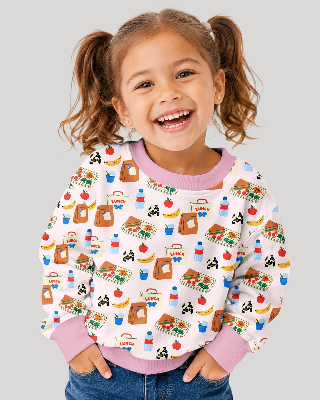Happy School Lunch Bamboo Adult Crewneck Sweatshirt