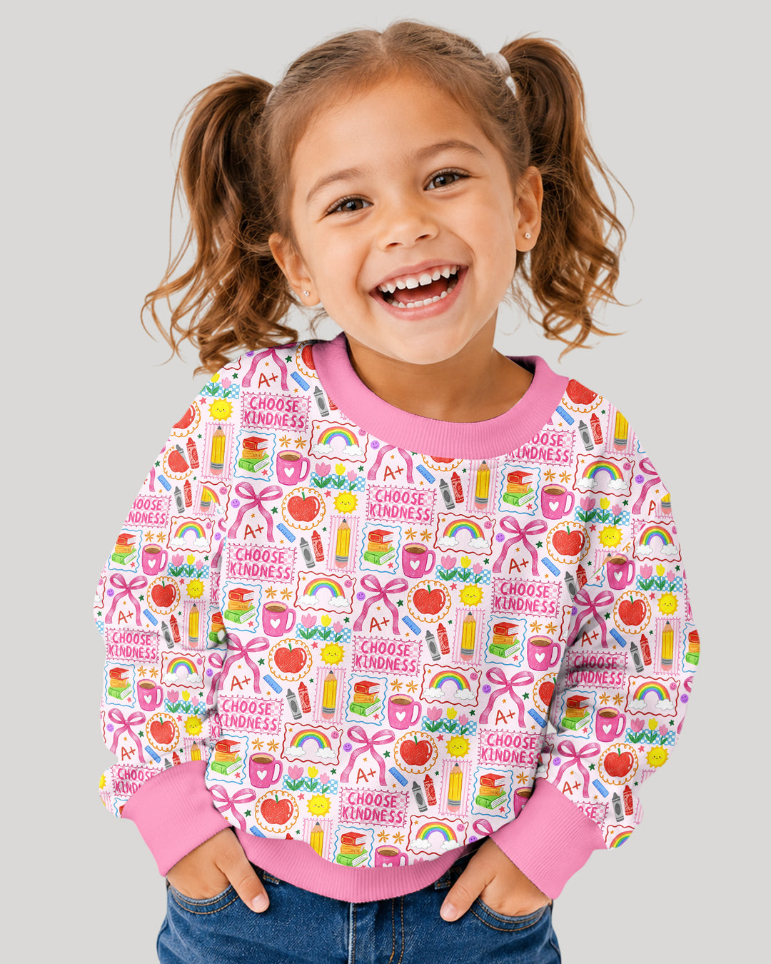 Kindness School Girl Bamboo Crewneck Sweatshirt