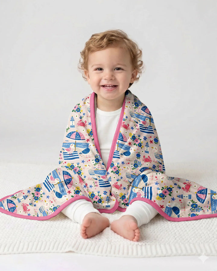A Day At The Shore Bamboo Blanket
