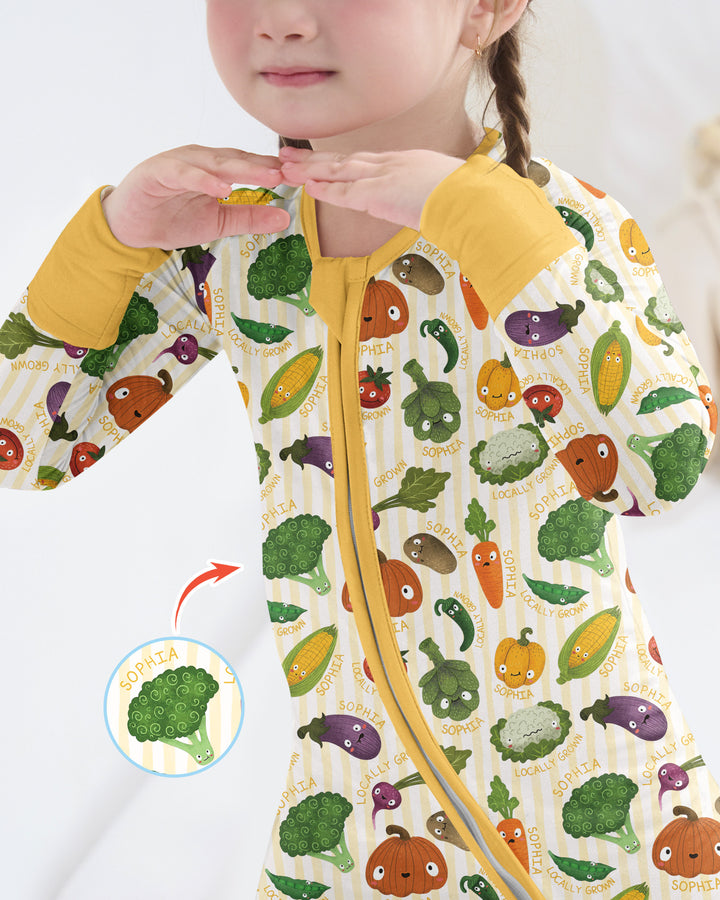 Locally Grown Baby Custom Name Bamboo Convertible Zippy