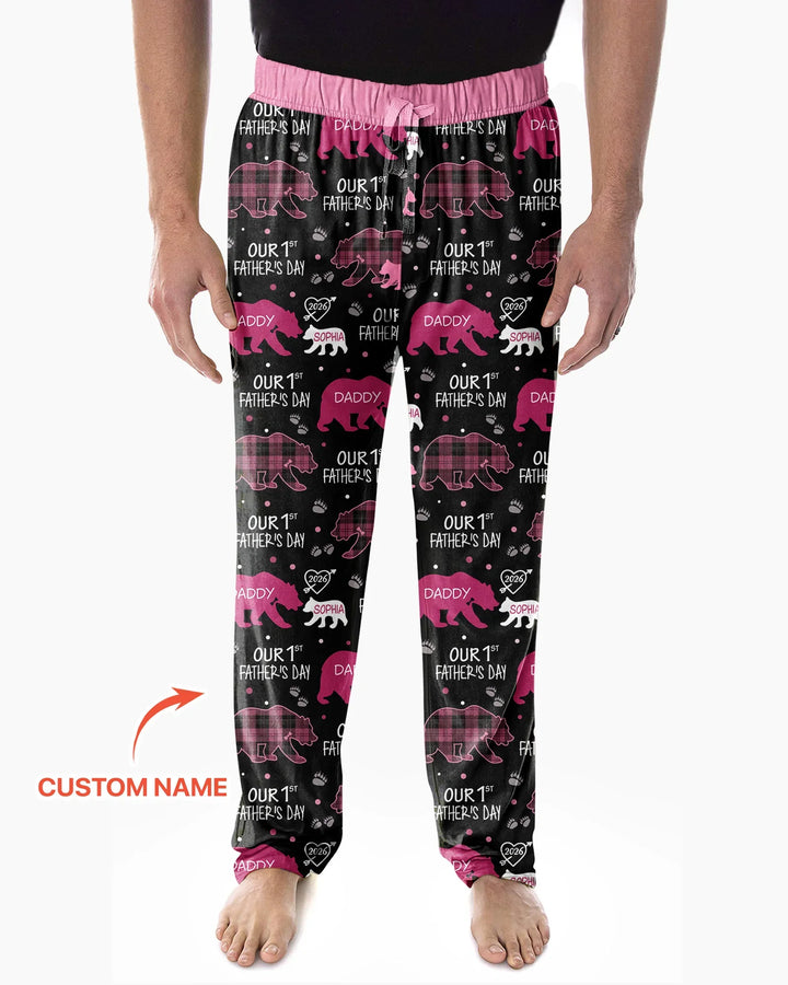 Our 1st Father's Day Daddy Bear & Me Matching Bamboo Men's Pajama Set
