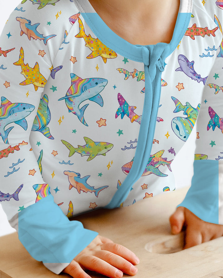 Tropical Sharks Bamboo Convertible Zippy