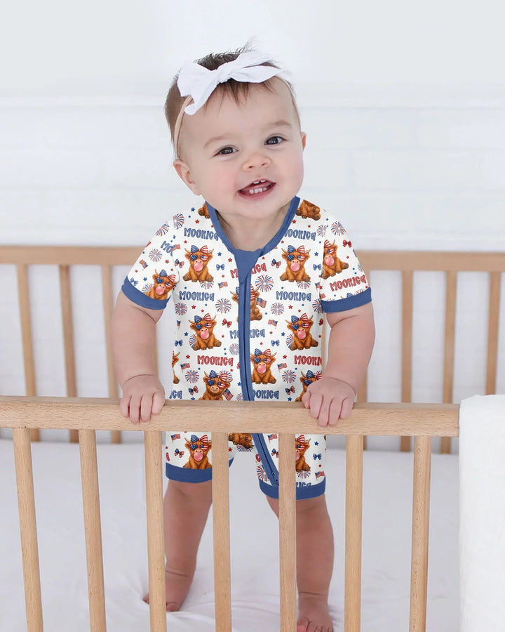 Moo-Rica Cowgirl Bamboo Shorty Zippy