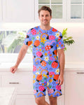 Lady Bugs Bamboo Men Short Sleeve Short Pajama Set