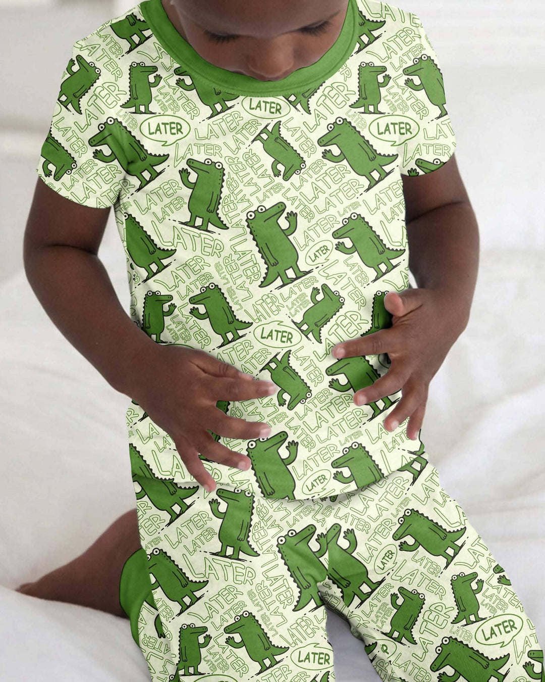 See you later, alligator! Bamboo Two Piece Short Sleeve Pajama Set