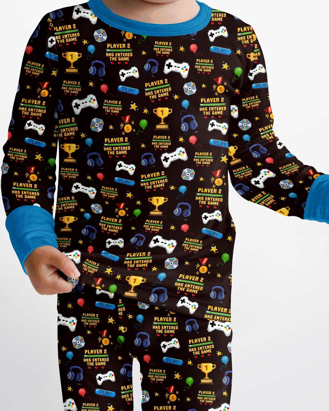Leveled Up Daddy & Me Matching Bamboo Two Piece Long Sleeve Pajama Set
