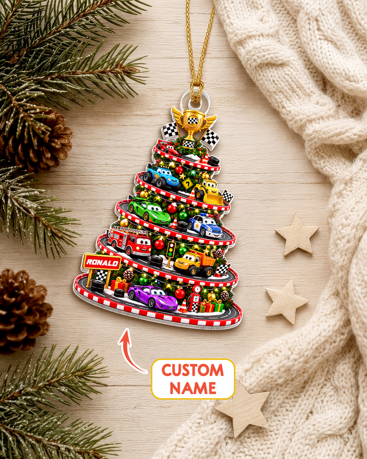 Cute Car Cartoon Acrylic Ornament
