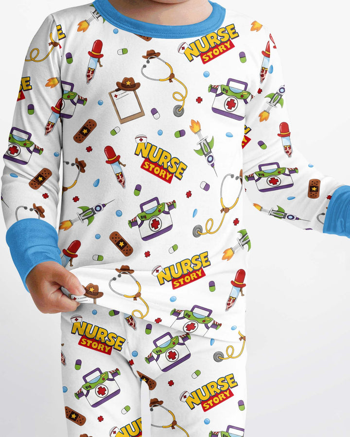 Nurse Story Bamboo Two Piece Long Sleeve Pajama Set