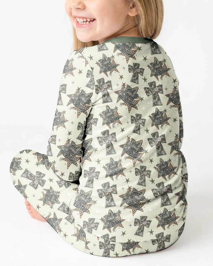 Template Bamboo Two Piece Long Sleeve Pyjamas Set