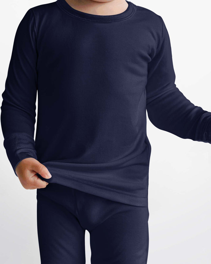 Navy Bamboo Two Piece Pajama Set