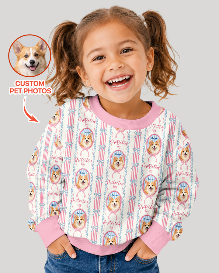 Custom Coquette Pet Photo Little Protector Bamboo Crewneck Sweatshirt