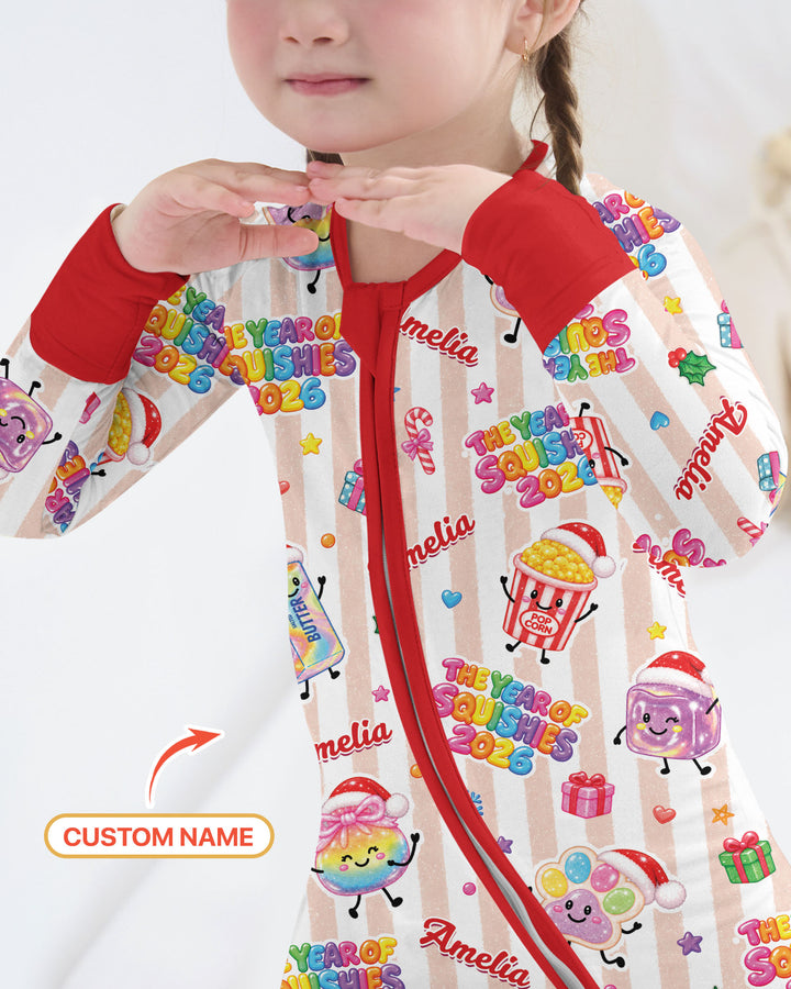 Custom Name The Year of Squishies 2026 Bamboo Convertible Zippy