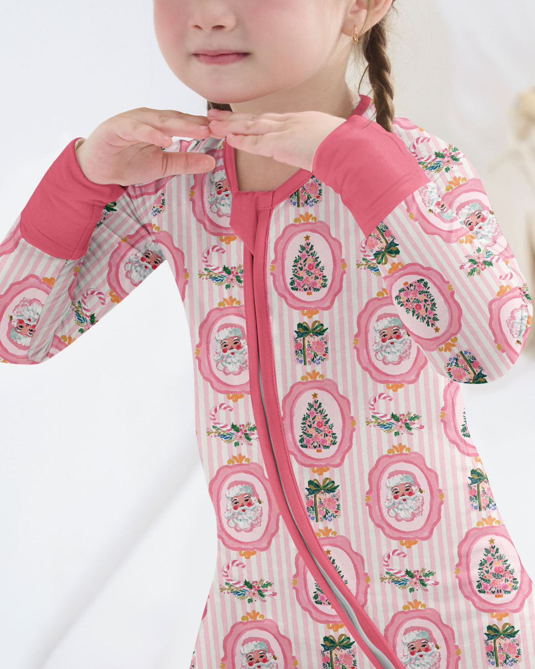 Pink Vintage Christmas Bamboo Convertible Zippy