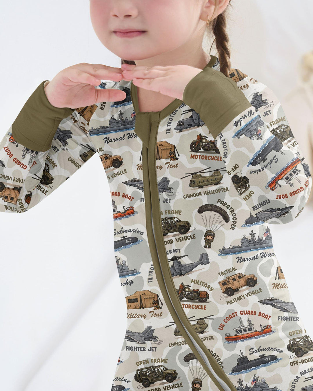 Little Hero Military Family Matching Bamboo Convertible Zippy
