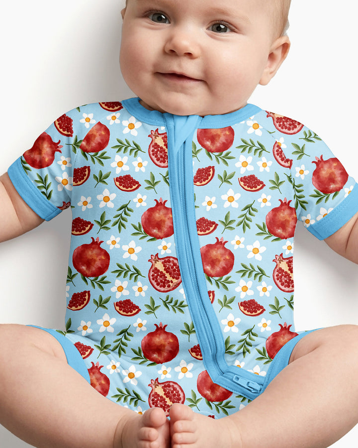 Pomegranate Garden Joy Family Matching Bamboo Shorty Zippy