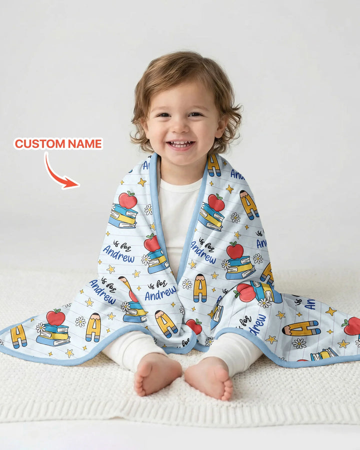 First Day of School Bamboo Blanket