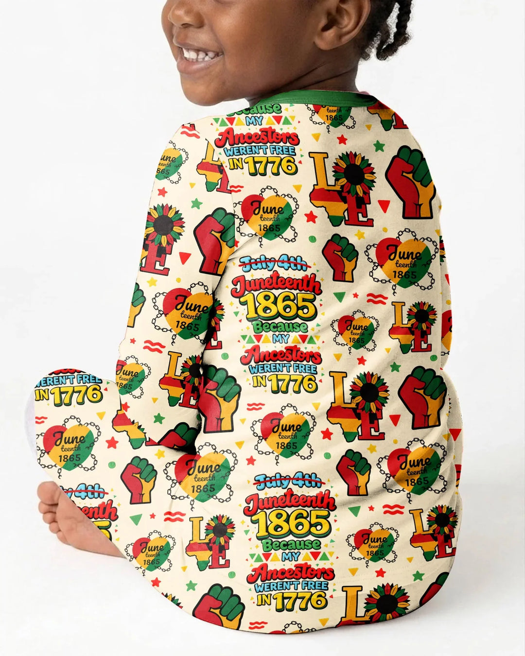 Juneteenth 1865 Because My Ancestors Weren't Free In 1776 Bamboo Two Piece Long Sleeve Pajama Set