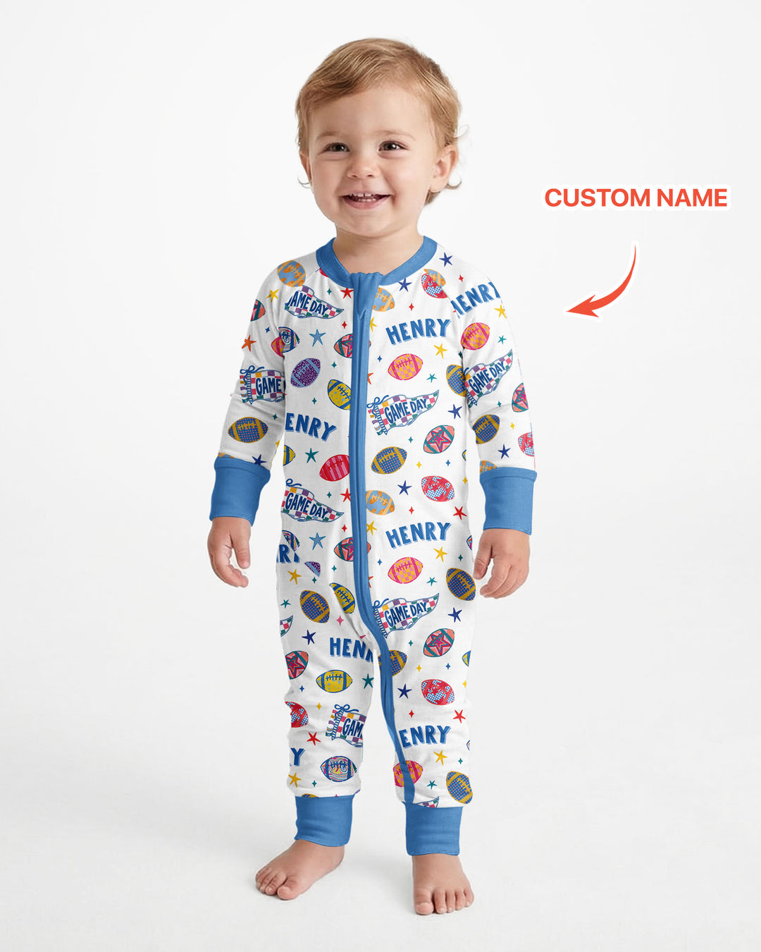 Custom Name Game day Bamboo Convertible Zippy