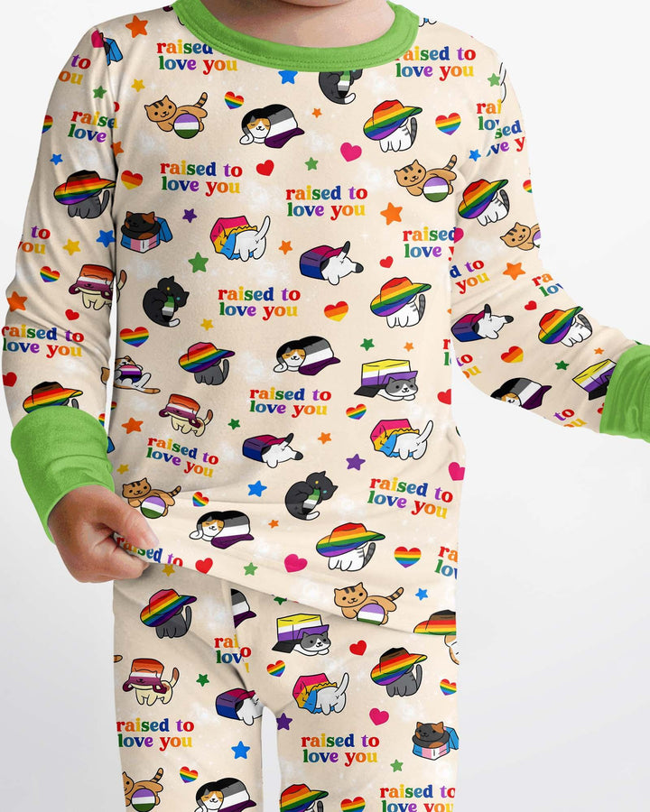 Rainbow Paws Family Matching Bamboo Two Piece Long Sleeve Pajama Set