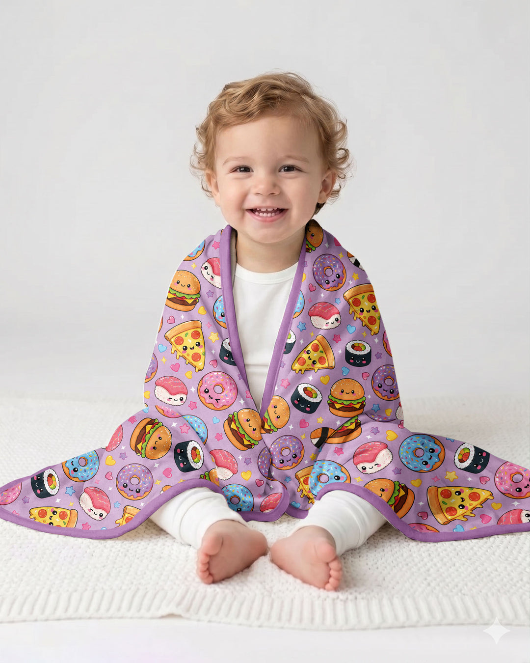 Kawaii Snack Party Bamboo Blanket