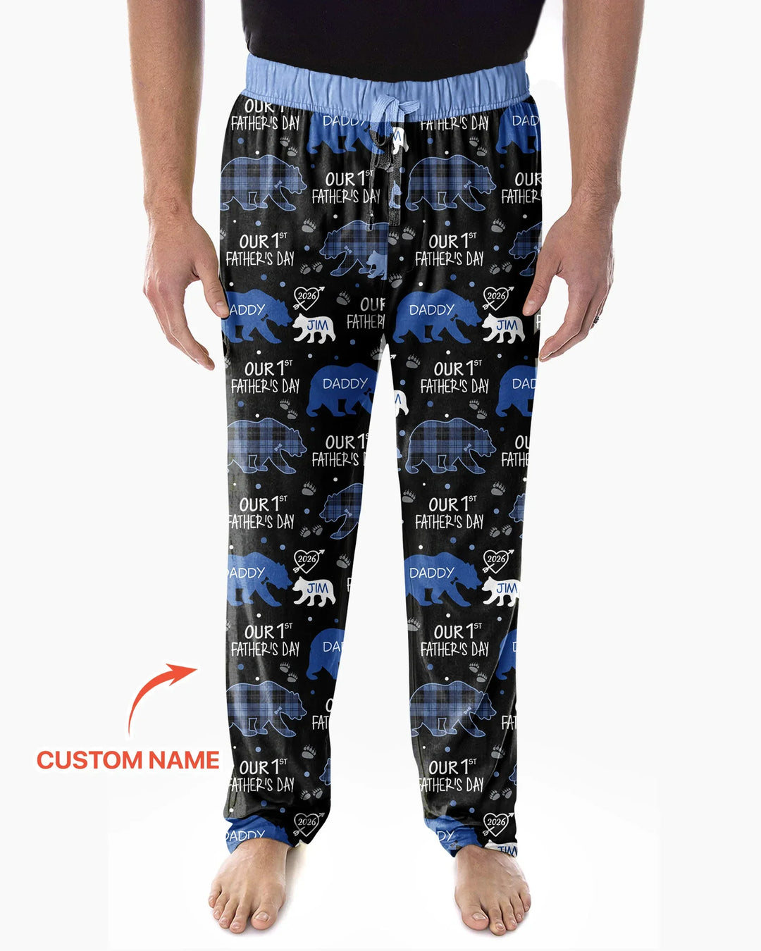Our 1st Father's Day Daddy Bear & Me Matching Bamboo Men's Pajama Set