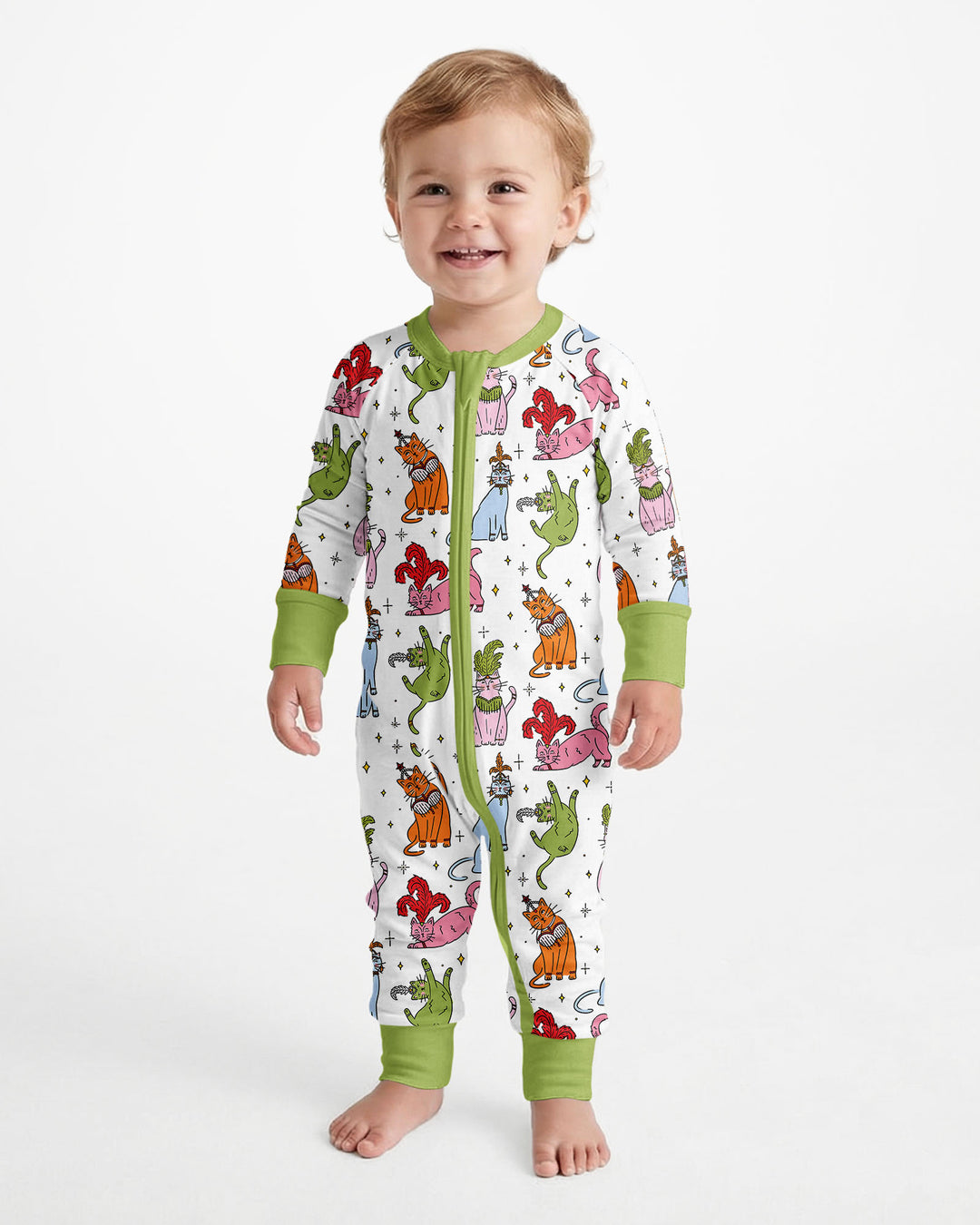 Whimsical Cats Bamboo Convertible Zippy