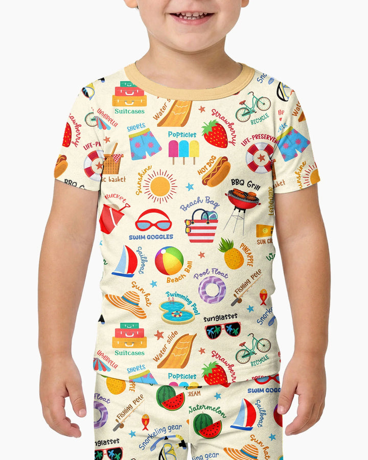 Love Summer Bamboo Two Piece Short Sleeve Pajama Set