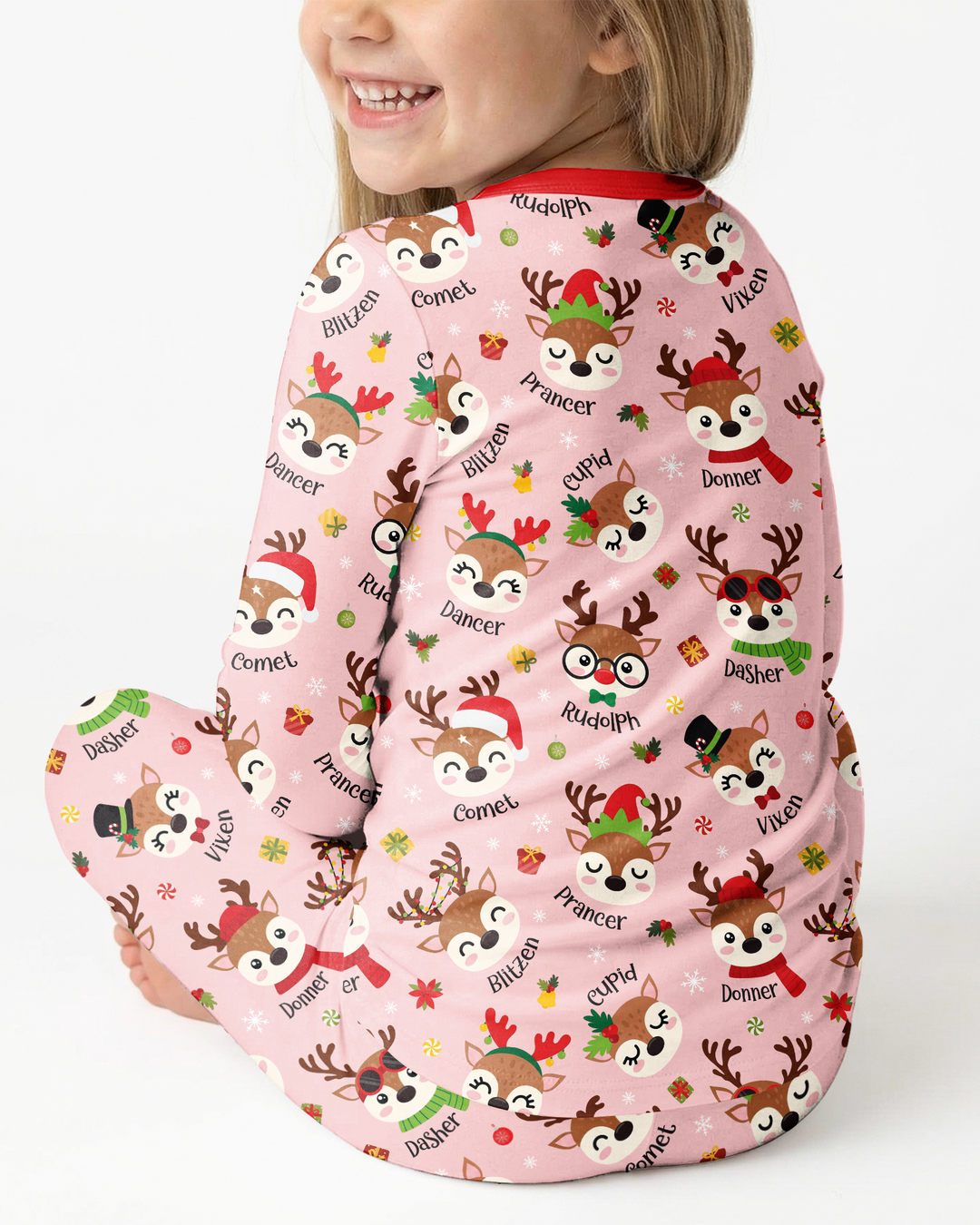 Christmas Reindeer Squad Bamboo Two Piece Long Sleeve Pajama Set