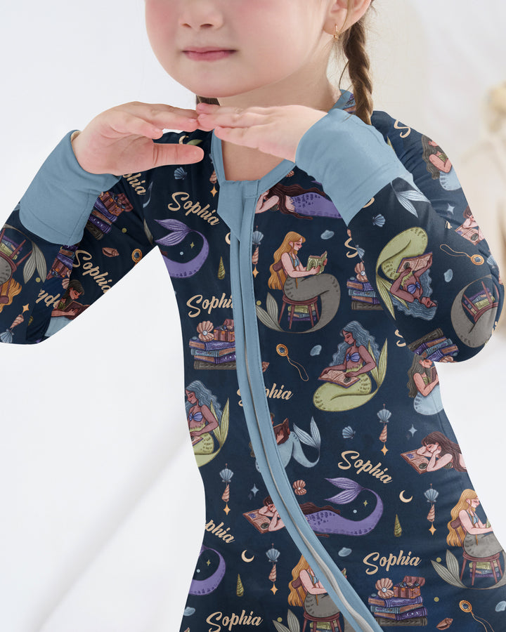 Mermaid Reads Bamboo Convertible Zippy