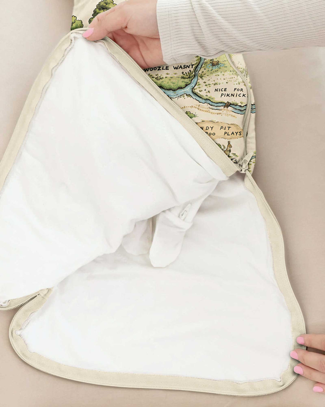 Classic Bear Maps Bamboo Sleep Bag