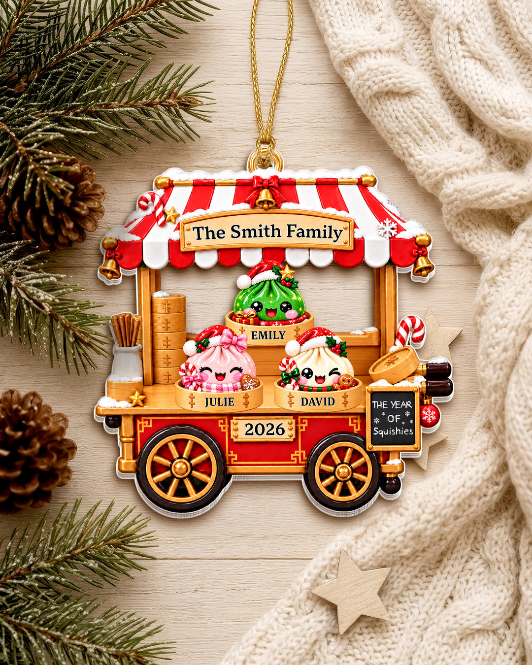The Year Of Squishy Family Acrylic Ornament