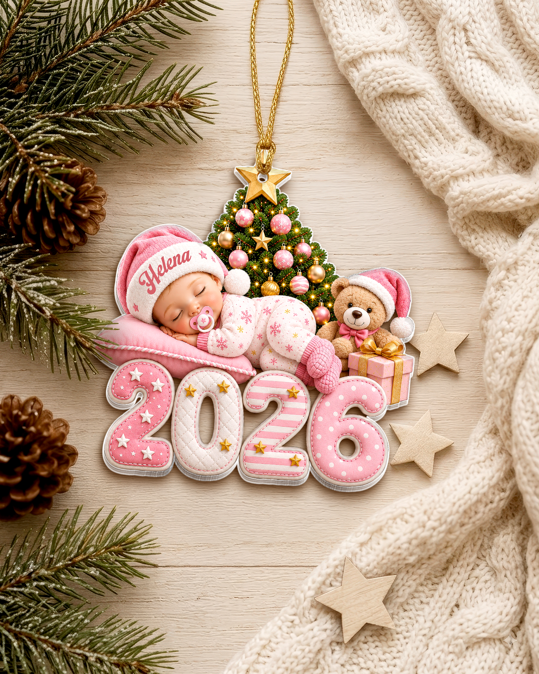 Baby First Christmas Personalized Acrylic Ornament