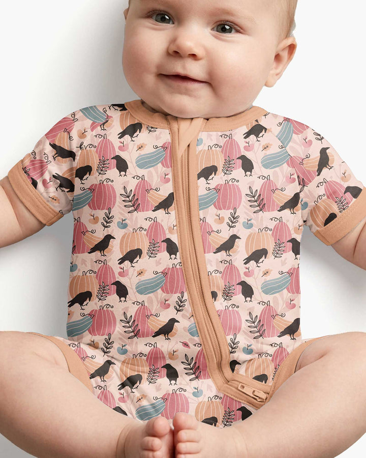 Pastel Pumpkin Patch Bamboo Shorty Zippy