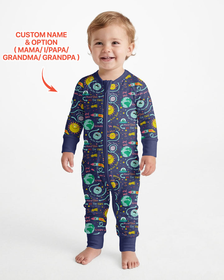 Love to the Moon and Back  Bamboo Convertible Zippy