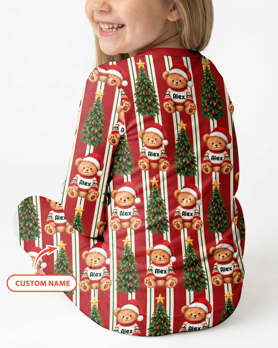 Christmas Bear Bamboo Two Piece Long Sleeve Pajama Set