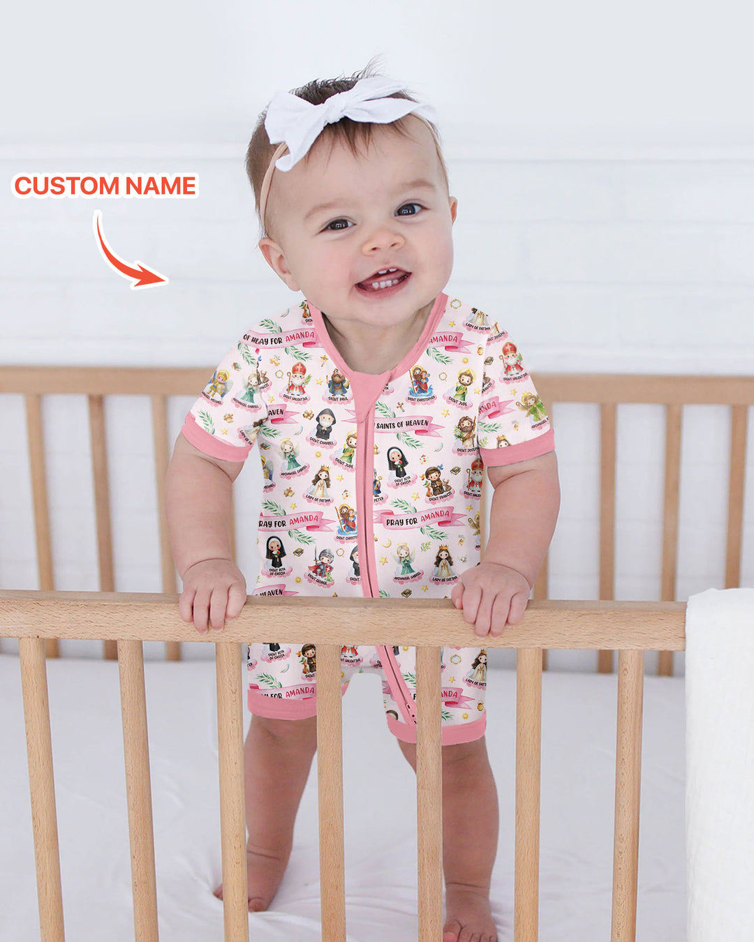 Holy Saints of Heaven Custom Name Bamboo Shorty Zippy