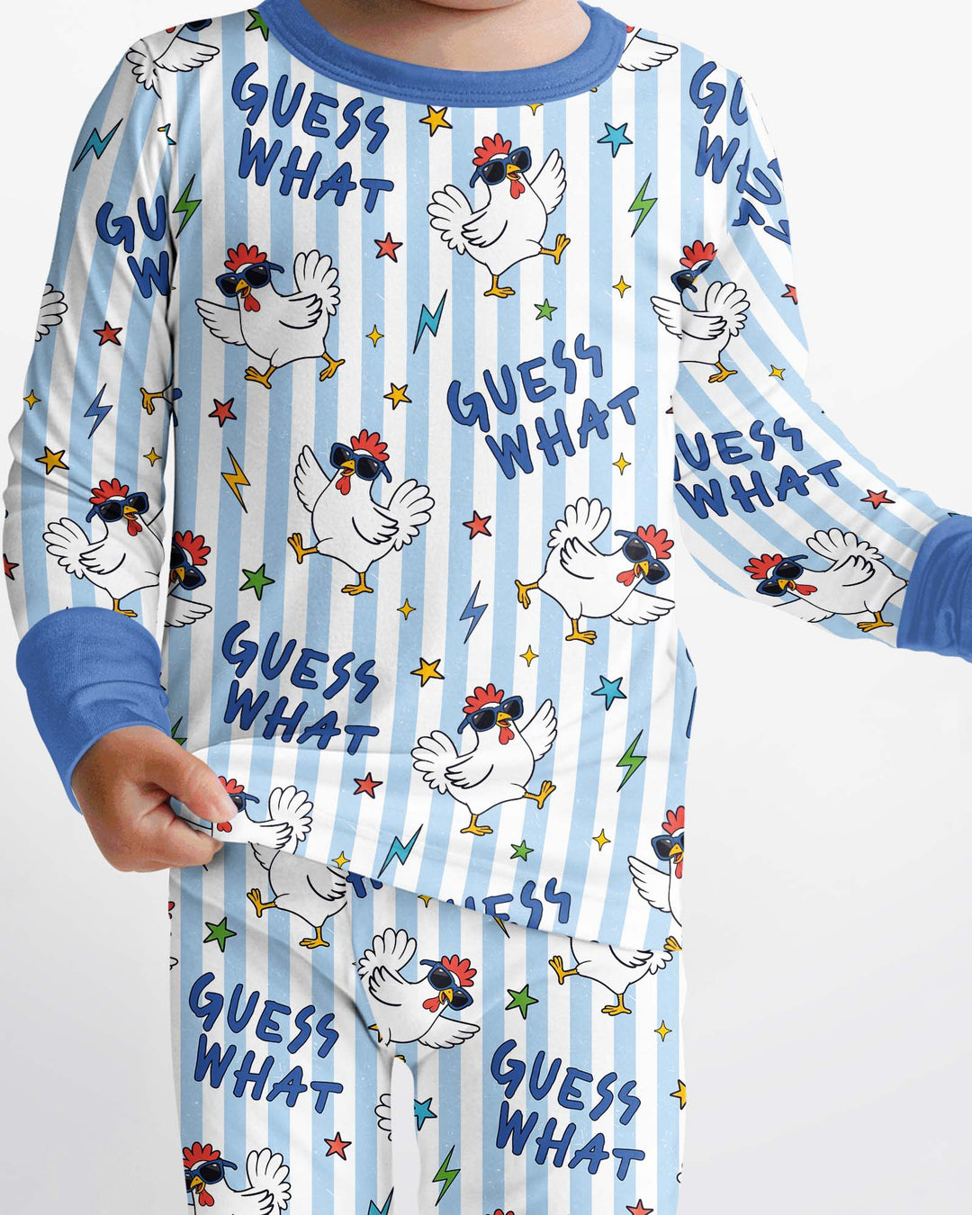 Guess What? Chicken Butt! Bamboo Two Piece Long Sleeve Pajama Set