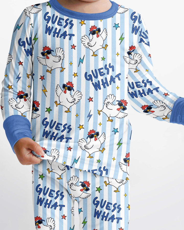 Guess What? Chicken Butt! Bamboo Two Piece Long Sleeve Pajama Set