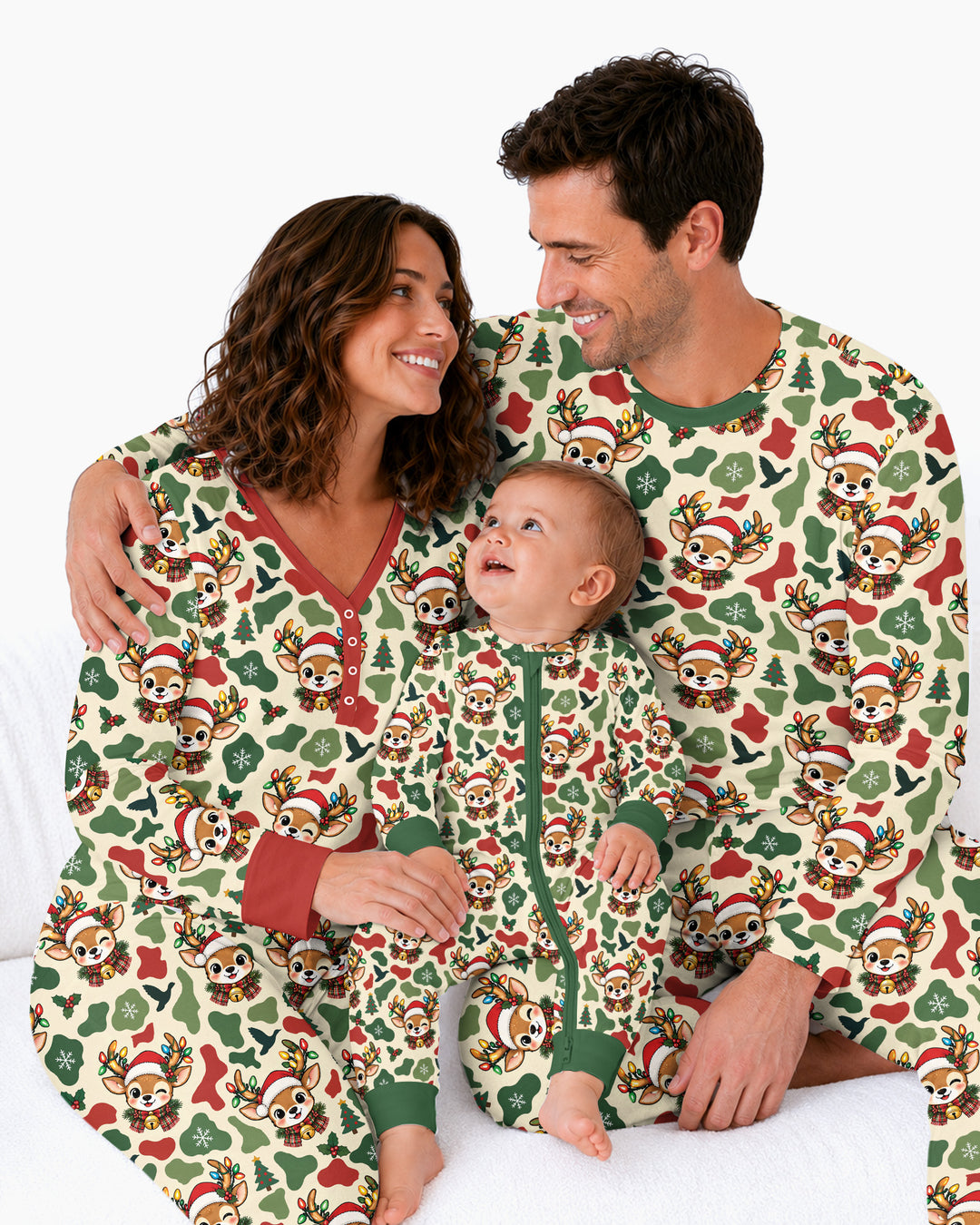 Christmas Deer Hunting Camo Bamboo Women Pajama Set