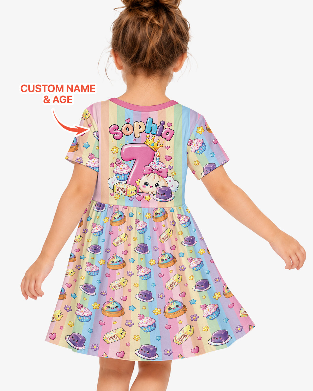 Personalized Squishy Party Birthday Girl Bamboo Twirl Dress