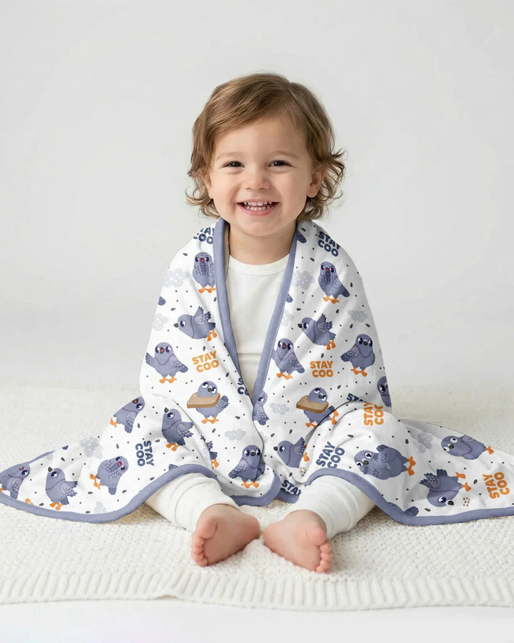 Pigeon Stay Coo Bamboo Blanket