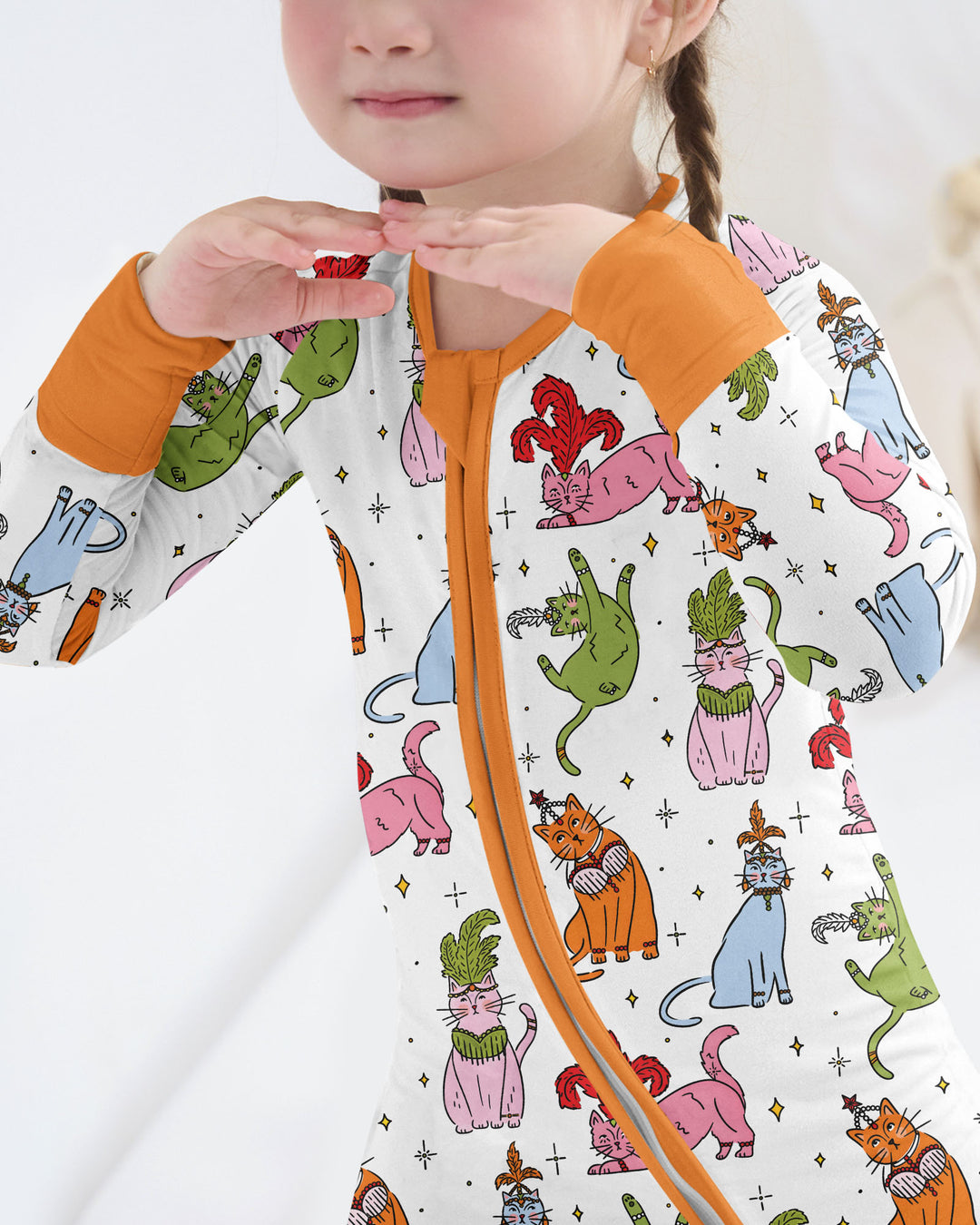 Whimsical Cats Bamboo Convertible Zippy