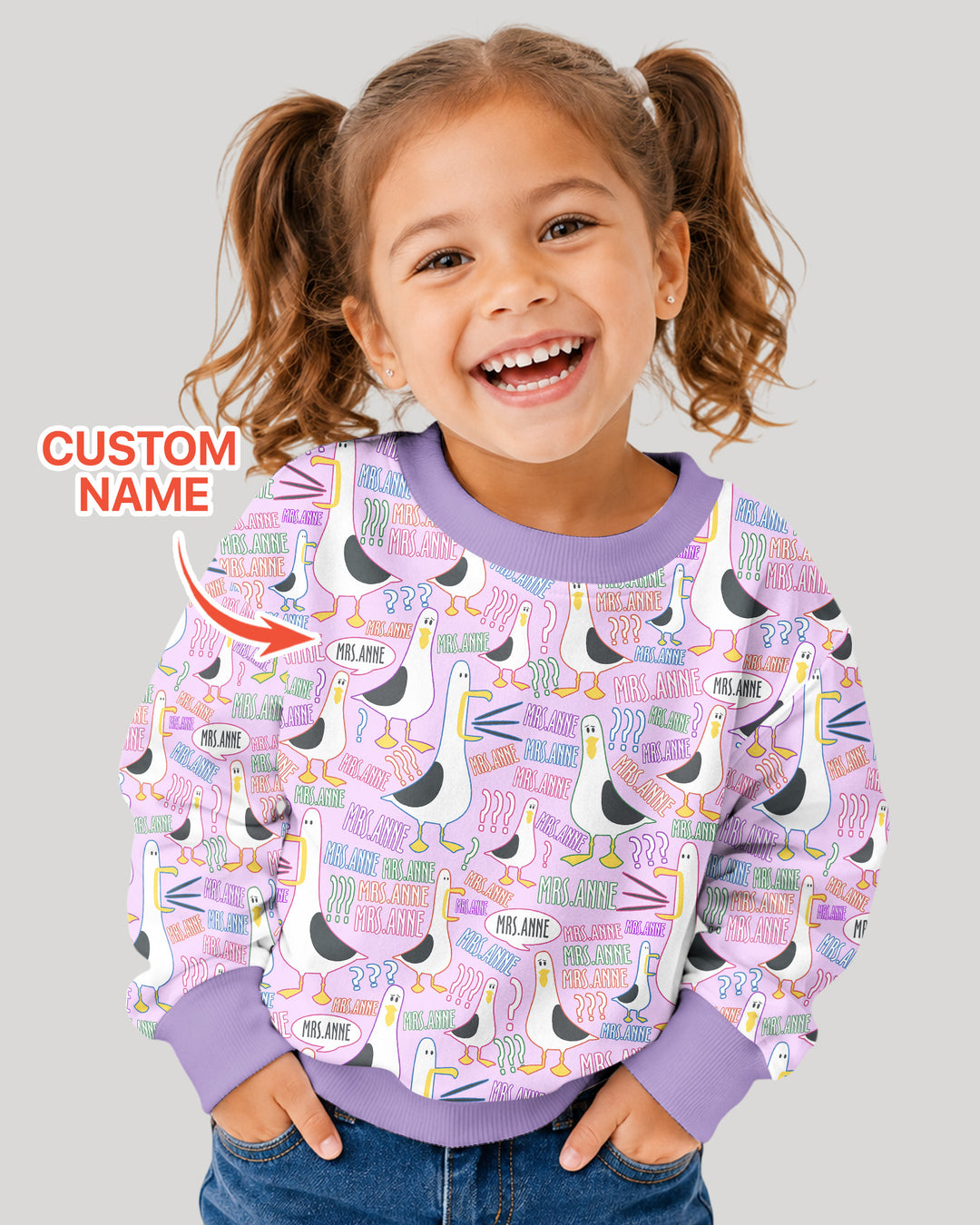 Teacher Teacher Teacher Funny Seagull Bamboo Crewneck Sweatshirt